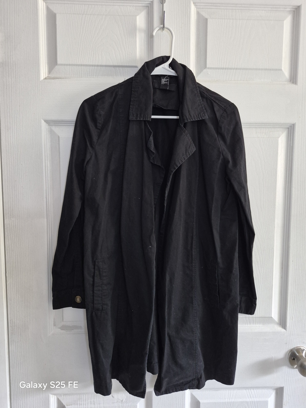 (S)women’s Black Lightweight Trench Coat - Unbranded